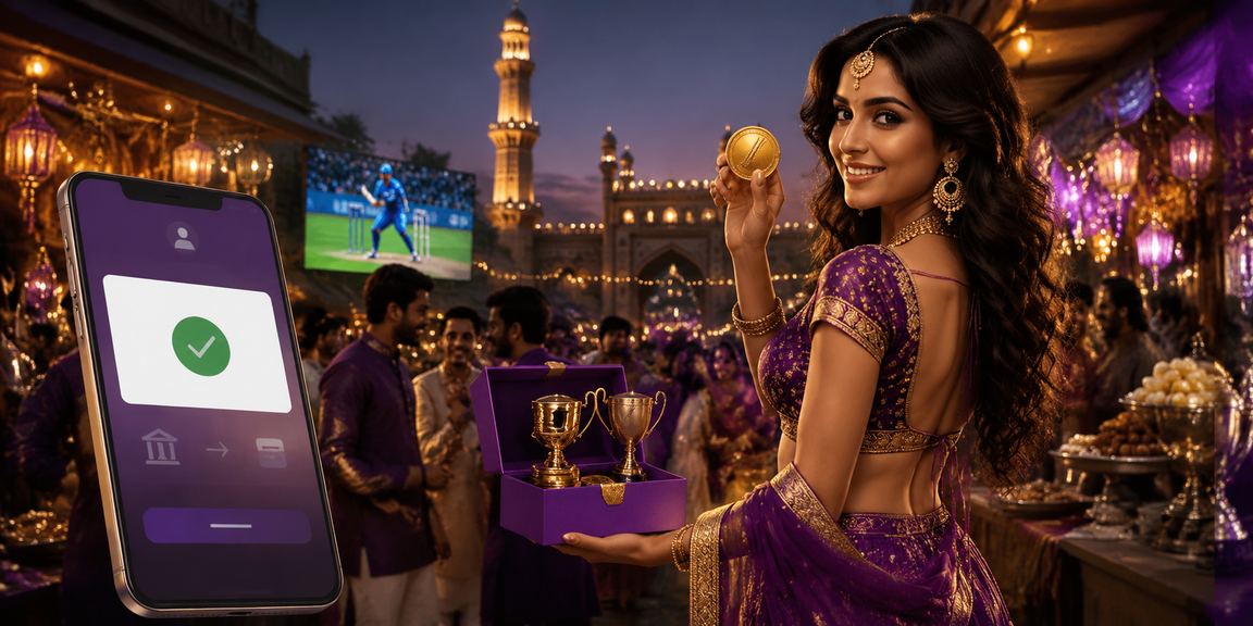 Cricket stadium match with audience and betting displays